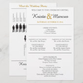 Simple Silhouettes Wedding Program (Voorkant / Achterkant)