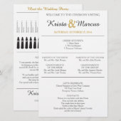 Simple Silhouettes Wedding Program (Voorkant / Achterkant)