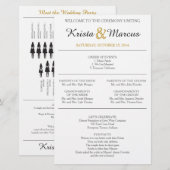 Simple Silhouettes Wedding Program (Voorkant / Achterkant)