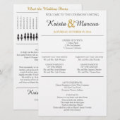 Simple Silhouettes Wedding Program (Voorkant / Achterkant)