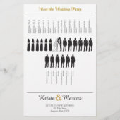 Simple Silhouettes Wedding Program (Achterkant)