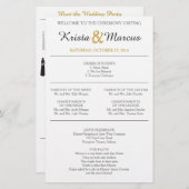 Simple Silhouettes Wedding Program (Voorkant / Achterkant)