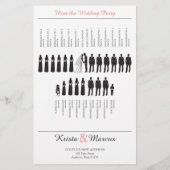 Simple Silhouettes Wedding Program (Achterkant)