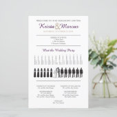 Simple Silhouettes Wedding Program (Staand voorkant)