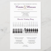 Simple Silhouettes Wedding Program (Voorkant)