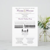 Simple Silhouettes Wedding Program (Staand voorkant)
