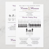 Simple Silhouettes Wedding Program (Voorkant / Achterkant)