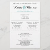 Simple Silhouettes Wedding Program (Voorkant)