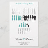 Simple Silhouettes Wedding Program (Achterkant)
