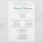 Simple Silhouettes Wedding Program (Voorkant / Achterkant)