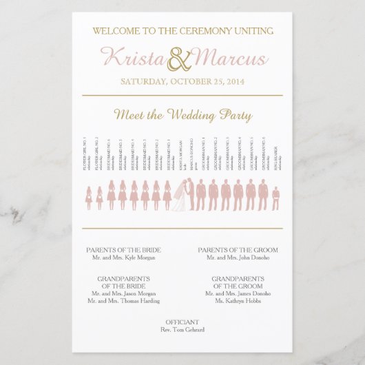 Simple Silhouettes Wedding Program (Voorkant)