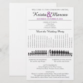 Simple Silhouettes Wedding Program Flyer-11 (Voorkant / Achterkant)