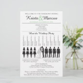 Simple Silhouettes Wedding Program Flyer-2B (Staand voorkant)