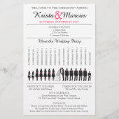 Simple Silhouettes Wedding Program Flyer-3 (Voorkant)