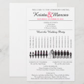 Simple Silhouettes Wedding Program Flyer-3 (Voorkant / Achterkant)