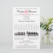 Simple Silhouettes Wedding Program Flyer-3 (Staand voorkant)