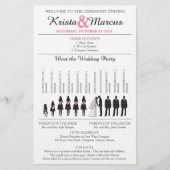Simple Silhouettes Wedding Program Flyer-3 (Voorkant)