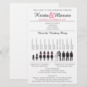 Simple Silhouettes Wedding Program Flyer-3 (Voorkant / Achterkant)