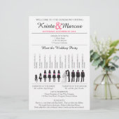 Simple Silhouettes Wedding Program Flyer-3 (Staand voorkant)