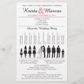 Simple Silhouettes Wedding Program Flyer-3RF (Voorkant)