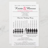 Simple Silhouettes Wedding Program Flyer-4 (Voorkant / Achterkant)