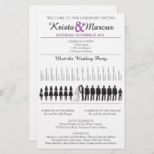 Simple Silhouettes Wedding Program Flyer-9 (Voorkant / Achterkant)