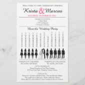 Simple Silhouettes Wedding Program Flyer-w (Voorkant)