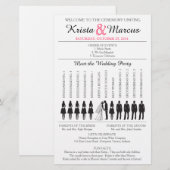 Simple Silhouettes Wedding Program Flyer-w (Voorkant / Achterkant)