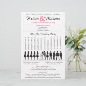 Simple Silhouettes Wedding Program Flyer-w (Staand voorkant)