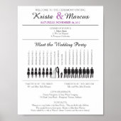 Simple Silhouettes Wedding Program Poster (Voorkant)