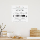 Simple Silhouettes Wedding Program Poster (Keuken)