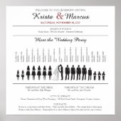 Simple Silhouettes Wedding Program Poster (Voorkant)