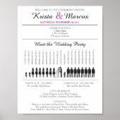 Simple Silhouettes Wedding Program Poster (Voorkant)