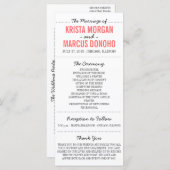 Simple Silhouettes Wedding Program Programmakaart (Voorkant / Achterkant)