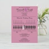 Simple Silhouettes Wedding Program Programmakaart (Staand voorkant)