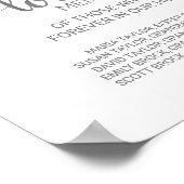 Simple Silver Calligraphy In Loving Memory Sign Poster (Hoek)