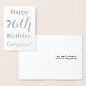 Simple Silver Foil "HAPPY 76th BIRTHDAY" + Naam Folie Kaarten (Display)