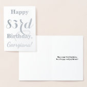 Simple Silver Foil "HAPPY 83rd BIRTHDAY" + Naam Folie Kaarten (Display)