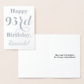 Simple Silver Foil "HAPPY 93rd BIRTHDAY" + Naam Folie Kaarten (Display)