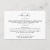 Simple Silver Foil-kalligrafie — Kaart met details (Voorkant)