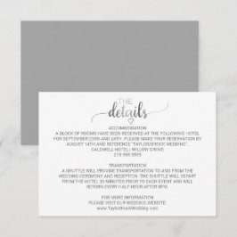 Simple Silver Foil-kalligrafie — Kaart met details