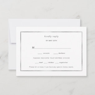 Simple Silver Foil Lijst bruiloft rsvp