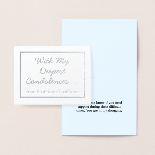 Simple Silver Foil Sympathies Kaart (Display)