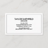 Simple Silver Metal Visitekaartje (Achterkant)