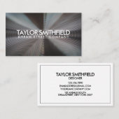 Simple Silver Metal Visitekaartje (Voorkant / Achterkant)