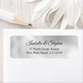 Simple Silver Pearl Elegant Return Address Label (Insitu)