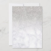 Simple Silver Sweet 16 Birthday Marble Glitter Kaart (Achterkant)