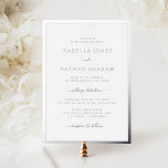 Simple Silver Wedding Folie Uitnodiging<br><div class="desc">Simple and stylish,  this formal wedding invitation features a classy border and elegant calligraphy script pressed in real silver foil.</div>