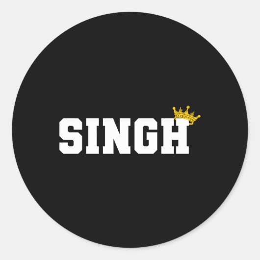 Simple Singh Indian Punjab Punjabi Sikh Ronde Sticker (Voorkant)
