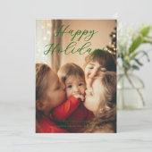 Simple Single Photo Feestdagenkaart (Staand voorkant)